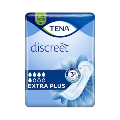 Pacote de pensos higiénicos TENA Discreet Extra Plus azul