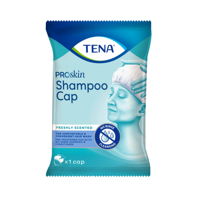 Embalagem de touca de shampoo TENA ProSkin