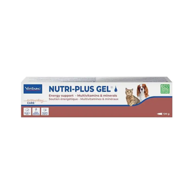 Embalagem de gel Nutri-Plus da Virbac para cães e gatos
