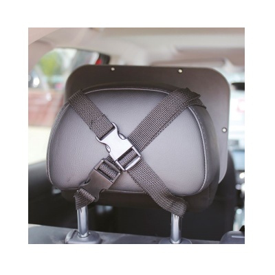 Encosto de banco de carro em couro preto com cinto de segurança de trava rápida