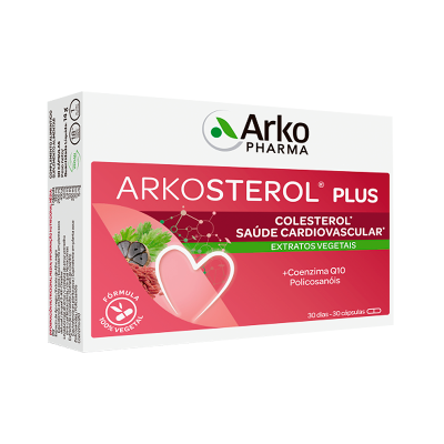 Caixa de suplemento Arkosterol Plus para saúde cardiovascular