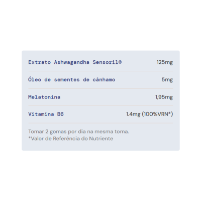 Tabela de ingredientes e doses num suplemento alimentar em português.