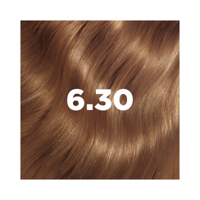 Cabelo castanho claro dourado com o número 6.30