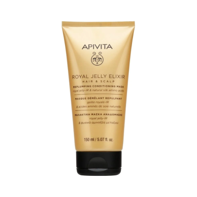 Máscara condicionadora dourada Apivita Royal Jelly Elixir 150 ml