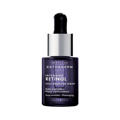 Frasco de sérum facial Intensive Retinol da Institut Esthederm com conta-gotas