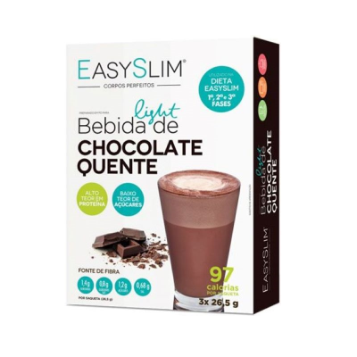 Caixa EasySlim Bebida de Chocolate Quente light com copo de chocolate quente