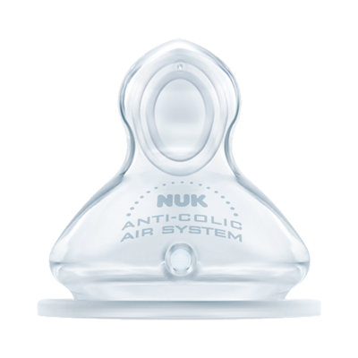 Bico para bebé transparente NUK com sistema anti-cólica