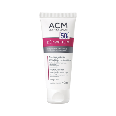 Creme protetor facial ACM DÉPIWHITE.M SPF 50+ embalagem 40 ml