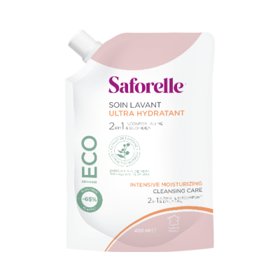 Embalagem Saforelle ECO Soin Lavant Ultra Hydratant 400 ml