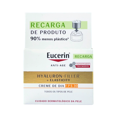 Caixa de recarga do creme de dia anti-age Eucerin Hyaluron-Filler + Elasticity FPS 30