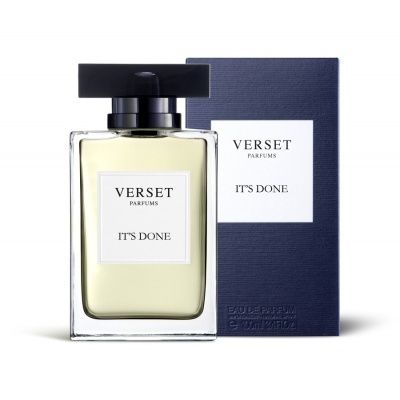 Perfume Verset Parfums It's Done com frasco de vidro e caixa azul