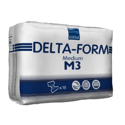 Pacote branco e azul com fraldas para adultos Delta-Form Medium M3