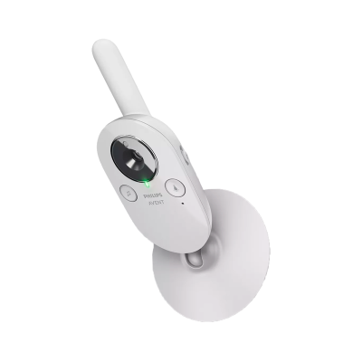 Monitor de bebé branco PHILIPS AVENT com antena e base circular