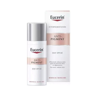 Frasco e embalagem do produto Eucerin Anti-Pigment Day SPF 30