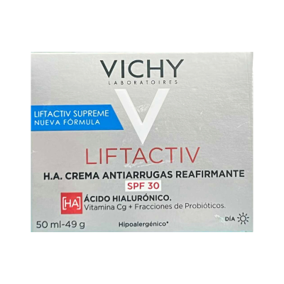 Embalagem de creme facial Vichy Liftactiv antiarrugas com SPF 30