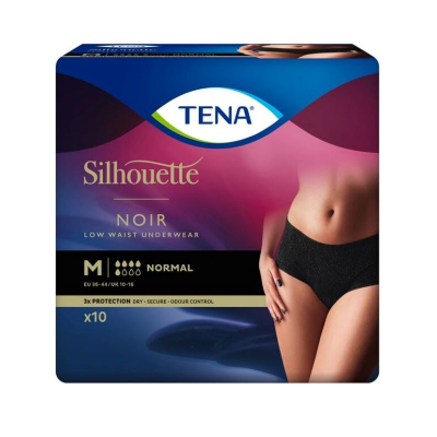 Embalagem de cuecas absorventes TENA Silhouette Noir tamanho M