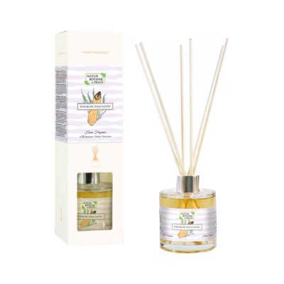 Difusor de fragrância Natur Botanic Enigma Palisanto com embalagem e varetas