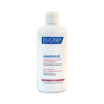 Frasco branco de champô Ducray Anaphase 400 ml