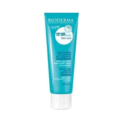 Creme reparador Bioderma ABCDerm Péri-oral azul e branco 40 ml
