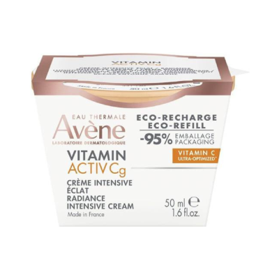 Embalagem de creme Avène Vitamina C Activ Cg para rosto