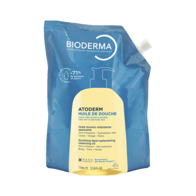 Refil BIODERMA Atoderm Óleo de Duche azul 1 litro