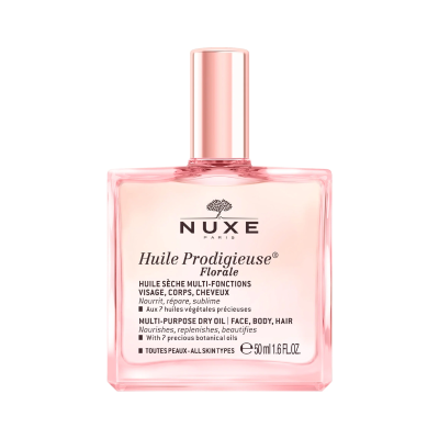 Frasco rosa de óleo seco multi-funções NUXE Huile Prodigieuse Florale