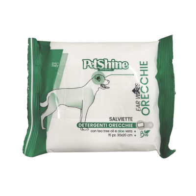 Pacote de lenços húmidos PetShine para limpeza de orelhas de animais