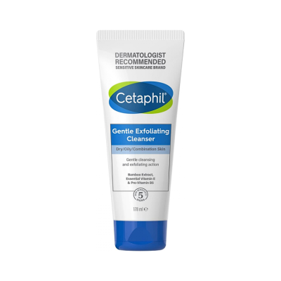 Tubo de creme facial Cetaphil Gentle Exfoliating Cleanser