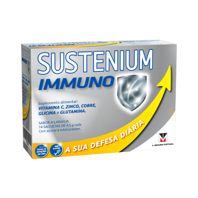 Embalagem do suplemento alimentar SUSTENIUM IMMUNO sabor laranja