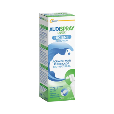 Embalagem do AUDISPRAY ADULT para higiene do ouvido