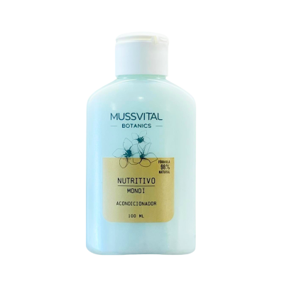 Frasco branco de acondicionador com etiqueta amarela e flores desenhadas