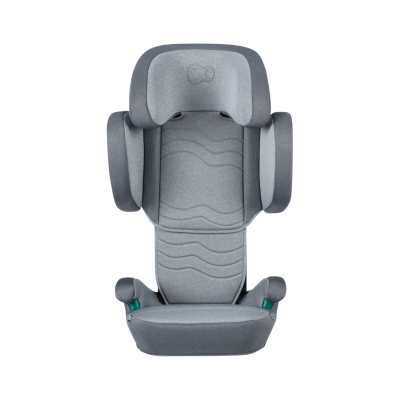 Cadeira auto cinzenta para crianças com almofadas laterais