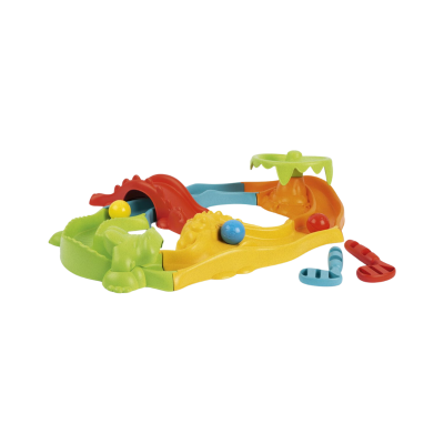 Brinquedo de pista infantil colorido com bolas e ferramentas de plástico