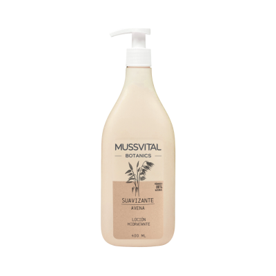 Frasco de loção hidratante Mussvital Botanics, suavizante de aveia, 400 ML