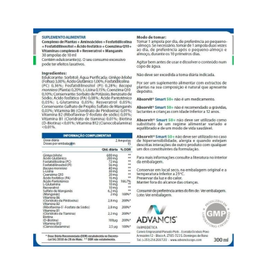 Rótulo de suplemento alimentar com informações detalhadas de uso e composição