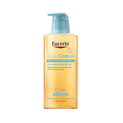 Frasco Eucerin AtopiControl óleo de duche para pele atópica