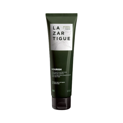 Tubo verde escuro de condicionador LAZARTIGUE para cabelo seco e espesso