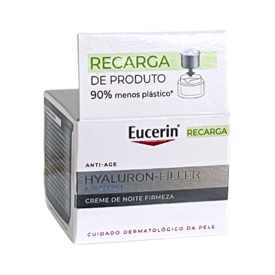 Embalagem da recarga do creme de noite Eucerin Hyaluron-Filler
