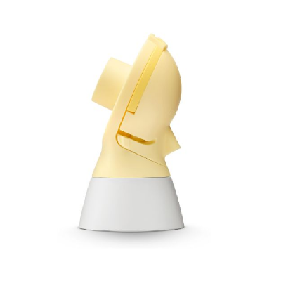 Dispositivo elétrico de aspiração nasal para bebé amarelo e branco