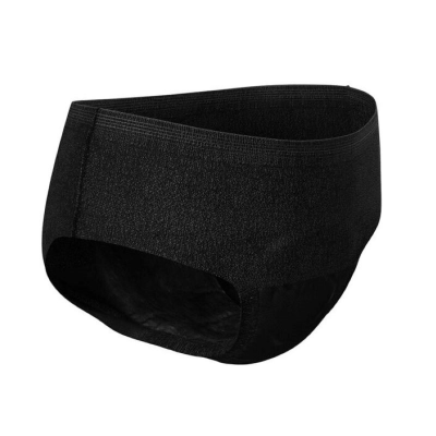 Cuecas masculinas pretas com textura lisa e costuras reforçadas