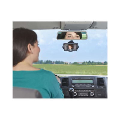 Espelho retrovisor adicional para visão de criança no interior do carro