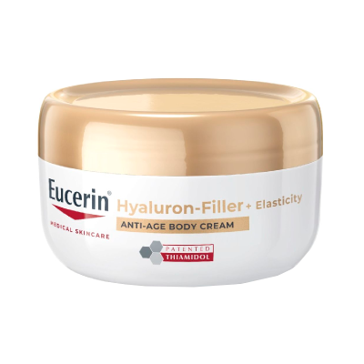 Frasco creme Eucerin Hyaluron-Filler Anti-Age Body Cream