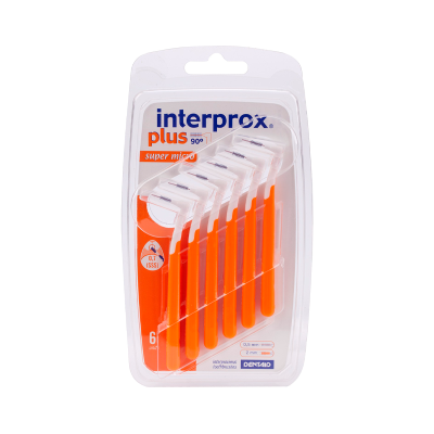 Embalagem de escovas interdentais interprox plus super micro com 6 unidades