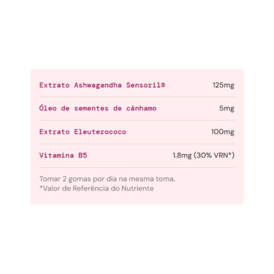 Lista de ingredientes e dosagens de suplemento em fundo rosa claro