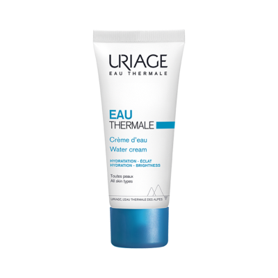 Tubo de creme hidratante Uriage Eau Thermale com tampa azul