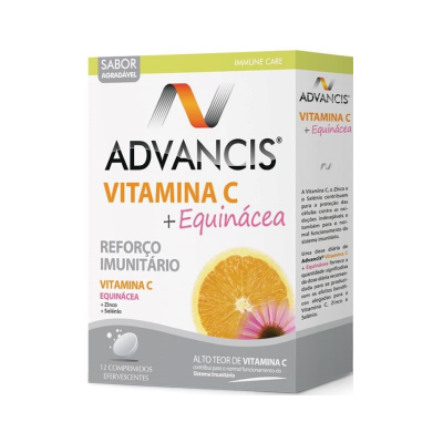 Pack de comprimidos efervescentes ADVANCIS vitamina C com equinácea