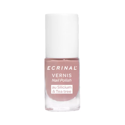 Verniz de unhas ECRINAL rosa nude com tampa branca