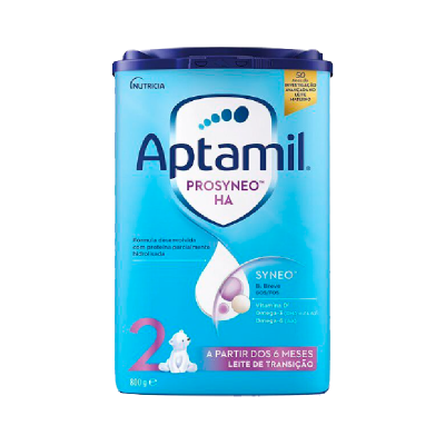 Lata azul de leite em pó Aptamil PROSYNEO HA 800g para bebés a partir dos 6 meses