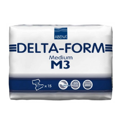 Pacote ABENA DELTA-FORM Medium M3 com 15 unidades