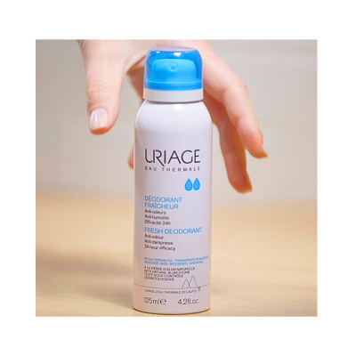 Desodorizante Uriage Fresh Deodorant branco com tampa azul